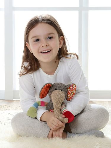 SIGIKID - Szaro-beżowy słoń 28 cm Patchwork Sweety na Arena.pl