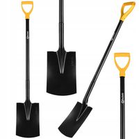 SZPADEL PROSTY METALOWY DO OGRODU BUDOWLANY 50 HRC CZARNY 115CM 1,65KG