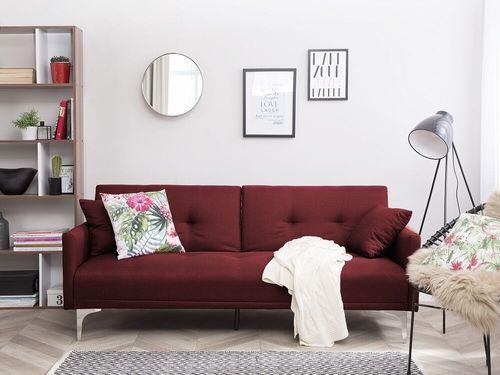Sofa rozkładana czerwona LUCAN na Arena.pl