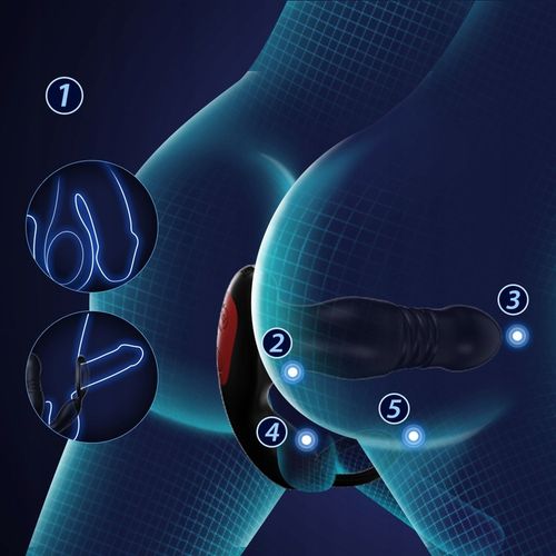 Wibrujący masażer prostaty Wibrator analny czarny na Arena.pl