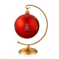 Bombka choinkowa z nadrukiem malowana 12 cm stojak PREZNT NA ŚWIĘTA WZORY