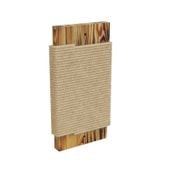 DRAPAK DLA KOTA WISZĄCY OWINIĘTY DREWNIANY OPALANY 40x19 CM