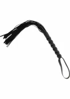 long beaded flogger whip czarny bat z koralikami pu leather 70 cm