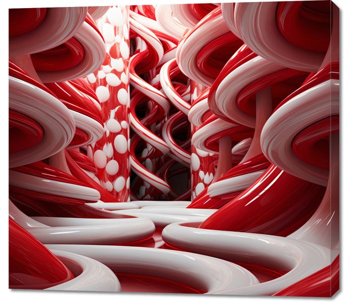 Obraz 100x90cm Czerwone Wiry zdjęcie 1