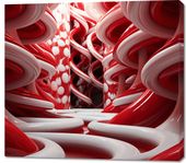Obraz 100x90cm Czerwone Wiry