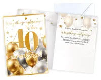 Kartka Okolicznościowa na 40 Urodziny - Cyfry