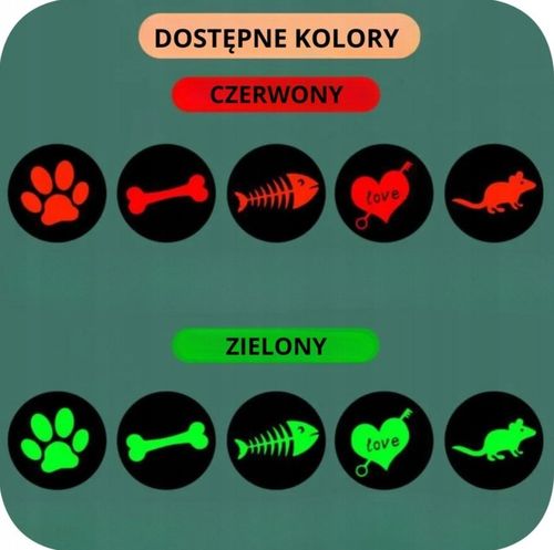 Laser Zabawka dla Kota Psa Wskaźnik Laserowy Ładowany USB - 5 WZORÓW na Arena.pl