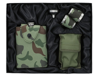 Piersiówka + Kieliszki + Lejek + Sztućce w Zestawie na Prezent Moro Gentelo