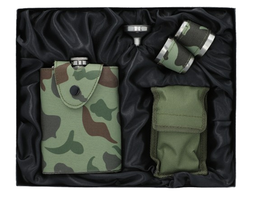 Elegancki Zestaw Piersiówka z Kieliszkami Lejkiem i Sztućcami Turystycznymi na Arena.pl