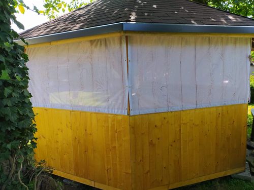 ZASŁONA FIRANKOWA Z GRAFIKĄ OSŁONA ALTANY OCHRONA PRZED WIATREM FIRANA DO PERGOLI NA WYMIAR na Arena.pl