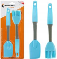 ZESTAW PRZYBORÓW KUCHENNYCH PĘDZELEK KUCHENNY ŁOPATKA SZPATUŁKA SILIKONOWE