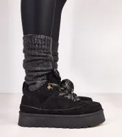 Czarne sneakersy ocieplane z grubymi sznurówkami Landry 41