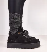 Czarne sneakersy ocieplane z grubymi sznurówkami Landry 40