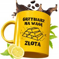 Złoty Kubek Premium Dla Grzybiarza Prezent Z Nadrukiem Ze Zdjęciem