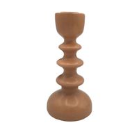 Świecznik stołowy nowoczesny ceramiczny pomarańczowy