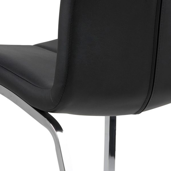 Krzesło Asama czarne tapicerowane zdjęcie 4