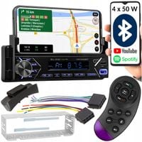 RADIO SAMOCHODOWE BLUETOOTH 1-DIN RDS USB AUX SD UCHWYT NA TELEFON PILOT