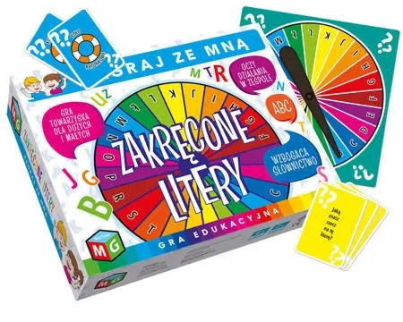 GRA EDUKACYJNA DLA DZIECI MULTIGRA GRA PLANSZOWA Zakręcone Litery ZESTAW na Arena.pl