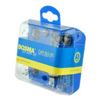 Żarówka samochodowa Bosma 12V H4 zapasowy komplet bezpieczniki + żarówki pomocnicze