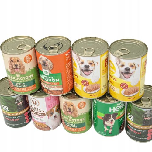 Karma mokra dla psa Puszka Pakiet Mieszany Kawałki Mix smaków 20 szt x 400g na Arena.pl