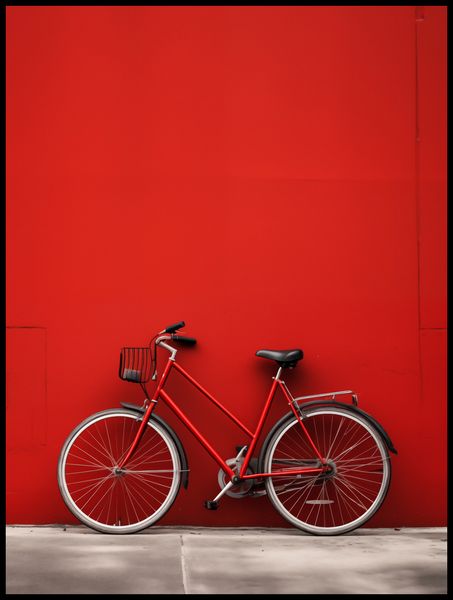 Plakat 75x100cm Czerwony Rower zdjęcie 2
