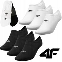 4F skarpetki męskie stopki białe + czarne | zestaw 6 par 43-46