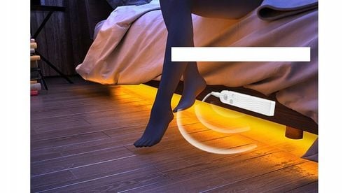 TAŚMA LED CZUJNIK RUCHU NA BATERIE + USB DO SZAFY MEBLI POD ŁÓŻKO na Arena.pl