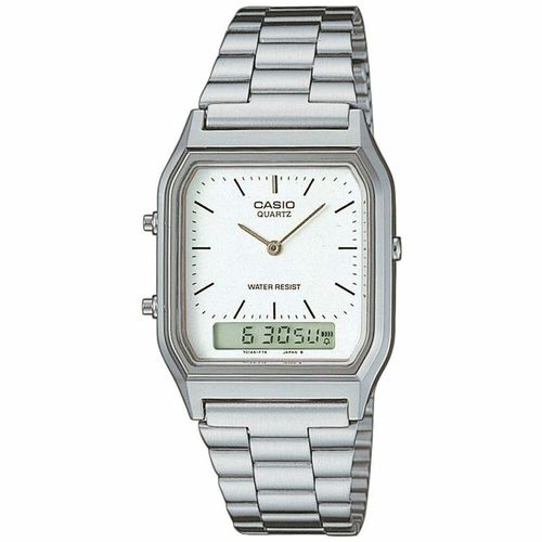 Zegarek Unisex Casio AQ-230A-7DMQYES Biały Srebrzysty (Ø 38,5 mm) (Ø 29 mm) na Arena.pl