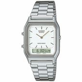 Zegarek Unisex Casio AQ-230A-7DMQYES Biały Srebrzysty (Ø 38,5 mm) (Ø 29 mm)