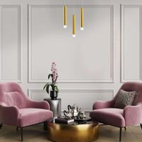 LAMPA wisząca GOLDIE ML5713 Milagro metalowa OPRAWA tuba LED 5W 4000K zwis okrągły złoty