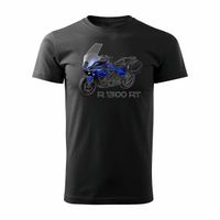 Koszulka motocyklowa z motocyklem na motor BMW R 1300 RT męska czarna REGULAR M