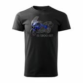 Koszulka motocyklowa z motocyklem na motor BMW R 1300 RT męska czarna REGULAR S
