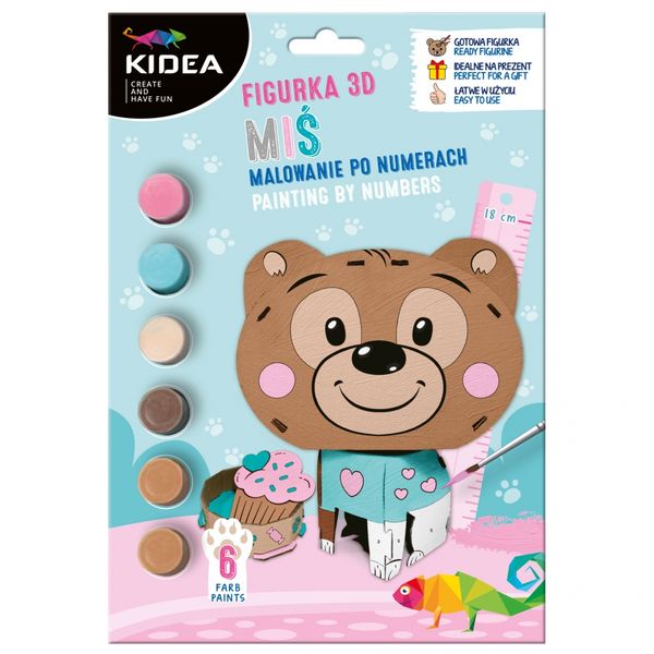 FIGURKA 3D MALOWANIE PO NUMERACH MIŚ KIDEA zdjęcie 1