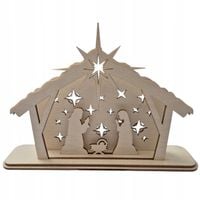 DREWNIANA SZOPKA STAJENKA BOŻE NARODZENIE