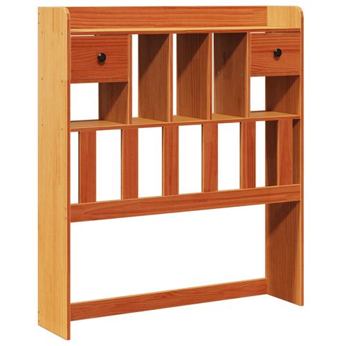 Łóżko z regałem, bez materaca, woskowy brąz, 75x190 cm, sosnowe na Arena.pl