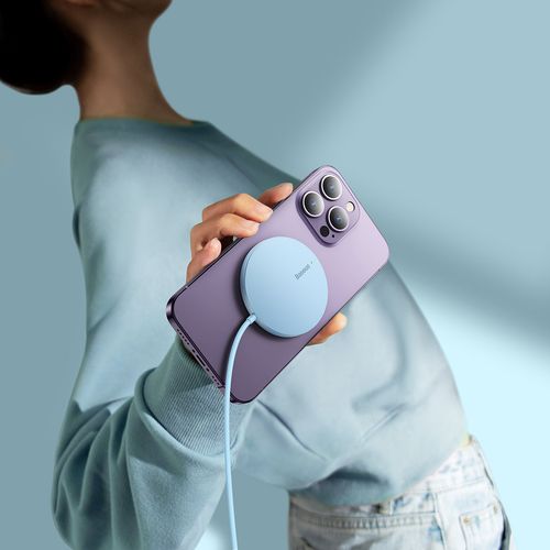 Simple Mini3 ładowarka magnetyczna indukcyjna MagSafe Qi 15W - niebieska na Arena.pl