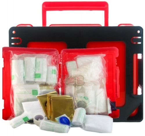 APTECZKA PIERWSZEJ POMOCY DO FIRMY BIURA ZAKŁADOWA ZESTAW + WIESZAK ŚCIENNY na Arena.pl