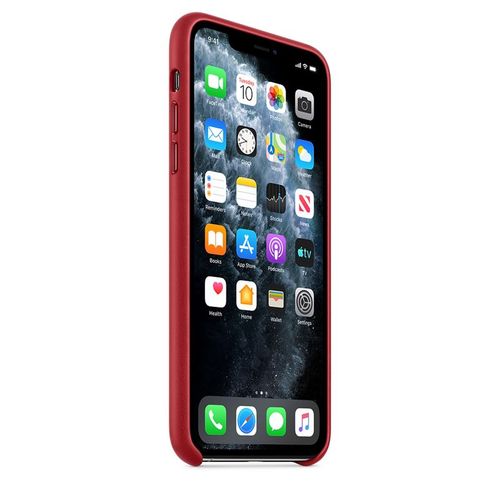Apple Leather Case Skórzane etui do iPhone 11 Pro Max (czerwony) na Arena.pl