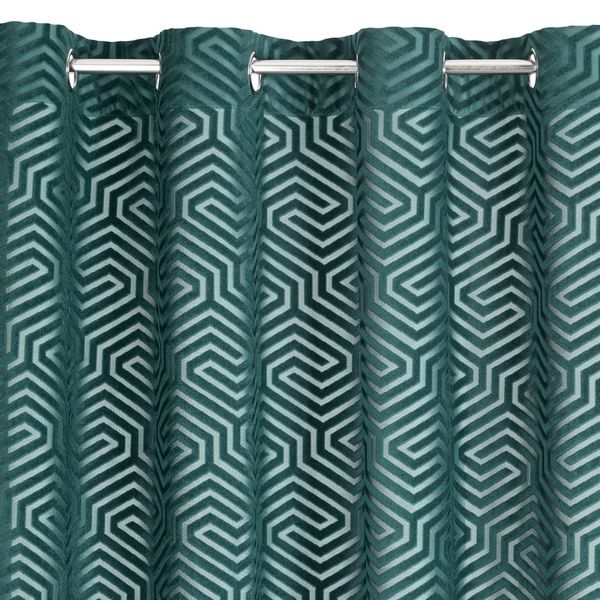 Zasłona gotowa na przelotkach INGA 140x250 Pierre Cardin turkusowa zdjęcie 3