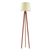 Drewniana lampa stojąca do salonu CURACAO