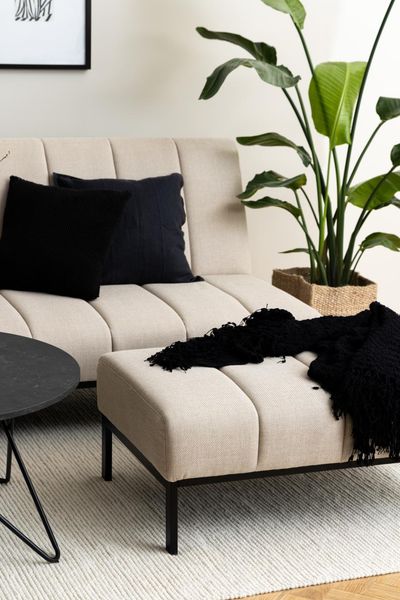 Podnóżek Caix beżowy zdjęcie 4