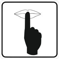 Tabliczka informacyjna Grawerowana 10x10 piktogram Zachowaj ciszę