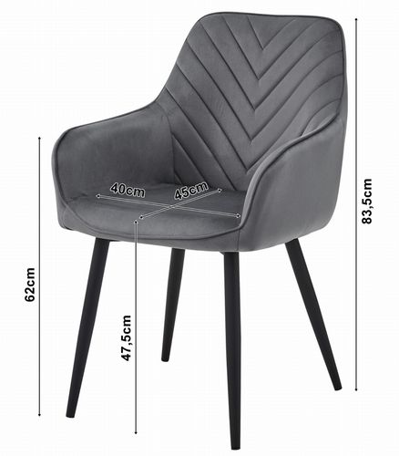 Krzesło NANA - ciemna zieleń aksamit / nogi czarne x 2 na Arena.pl