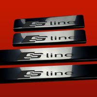 Listwa progowa AUDI A4 B8 SLINE Stal nierdzewna 304 połysk 4szt