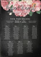 Plan stołów weselnych gości wesele tablica 100x70