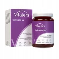 Jod 200 mcg Jodek Potasu Tarczyca Pamięć Koncentracja Vitaler's 120 tab