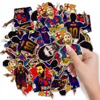 NAKLEJKI NA ZESZYT NALEPKA Z POSTACIAMI MESSI PIŁKA NOŻNA WZORY 6 SZT