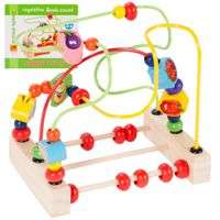 Drewniany Edukacyjny Labirynt z Liczydłem - Układanka