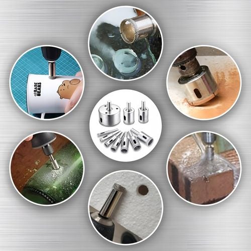 WZMOCNIONE OTWORNICE DIAMENTOWE DO GRESU PŁYTEK GLAZURY SZKŁA 10szt na Arena.pl