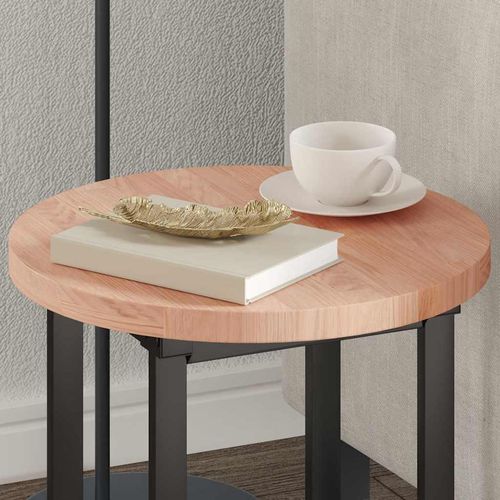 Blat stołu Jasnobrązowy Ø 40 x 2.5 cm Solidne drewno dębowe na Arena.pl